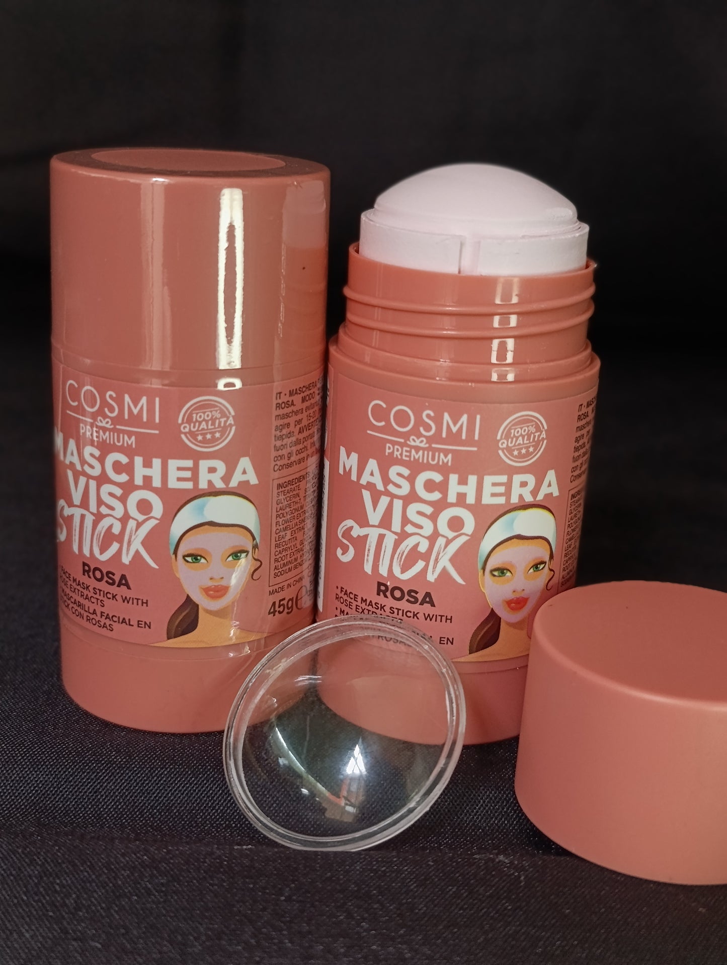 Maschera Viso Stick con Estratti di Rosa 🖤 45g Cosmi Milano