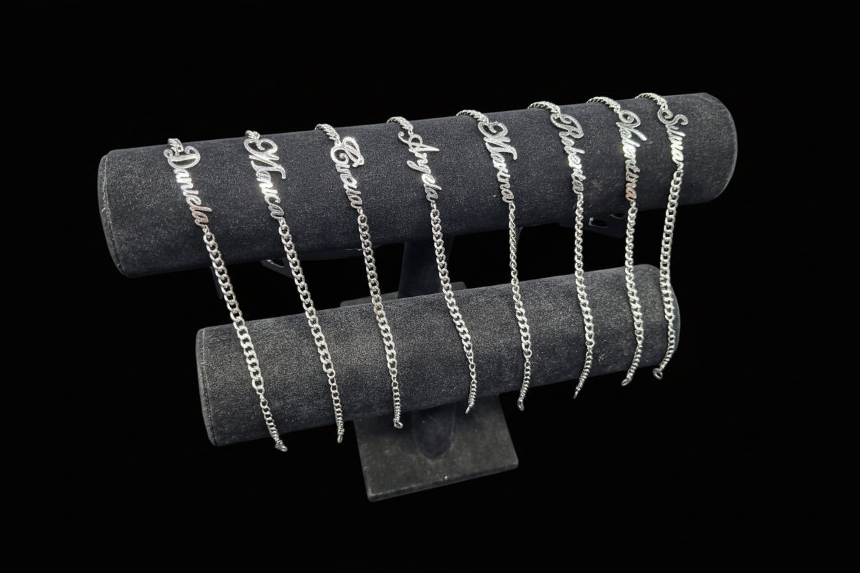 Bracciale in Acciaio con Nome Personalizzato