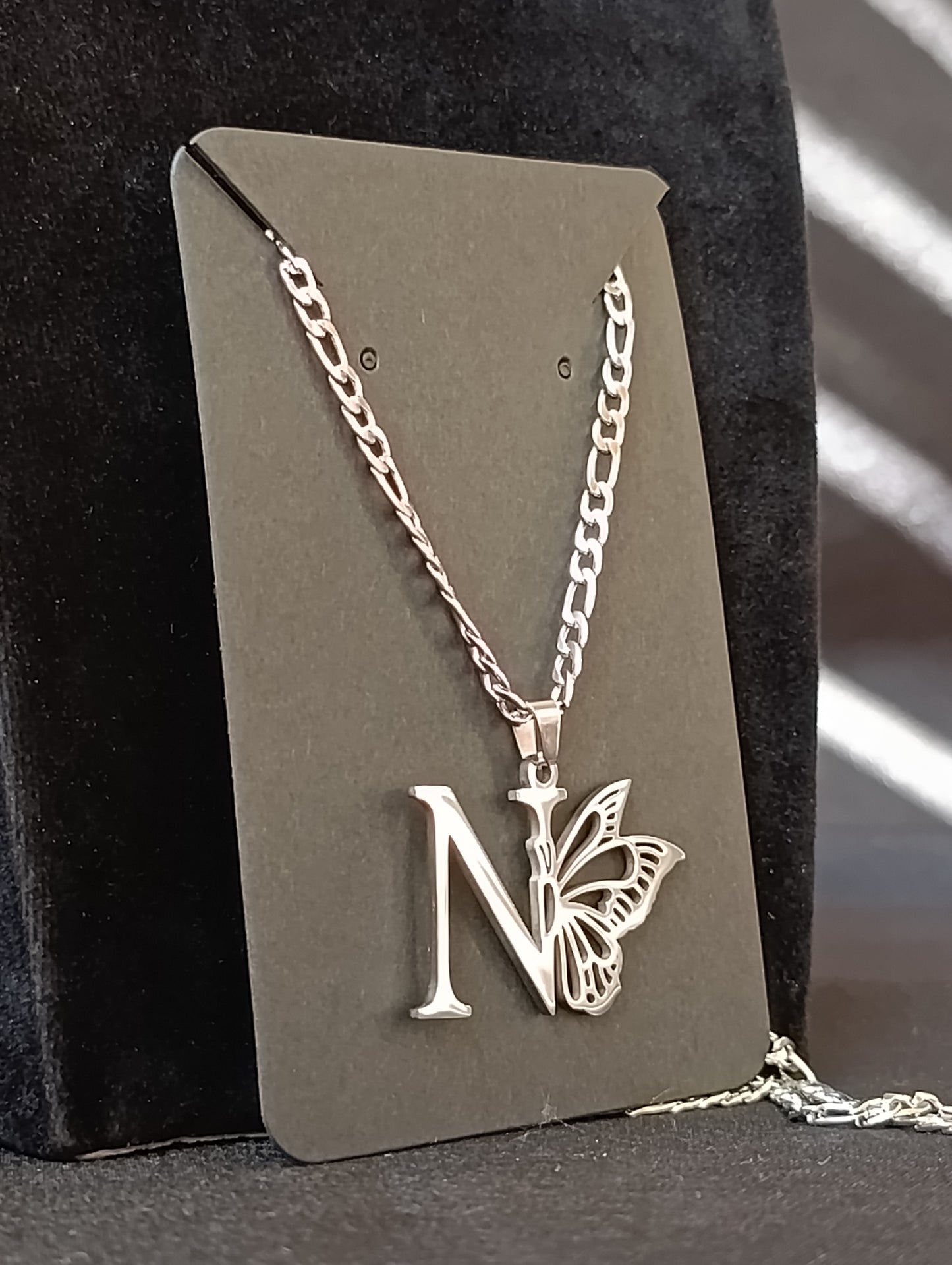 Collana Iniziale Farfalla Acciaio Inossidabile 🖤
