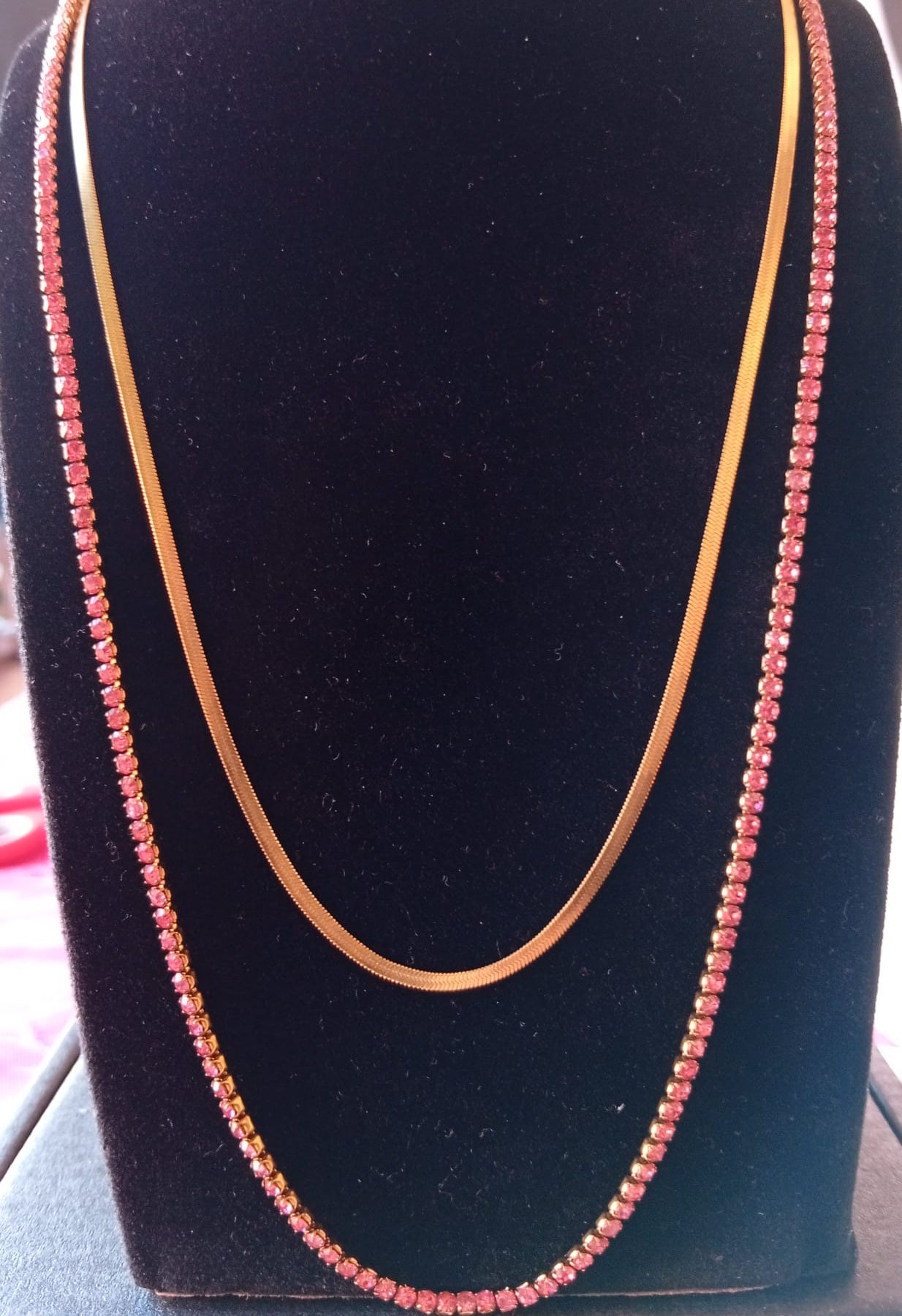 Collana Doppio Filo Tennis Snake 🖤 Acciaio Inossidabile