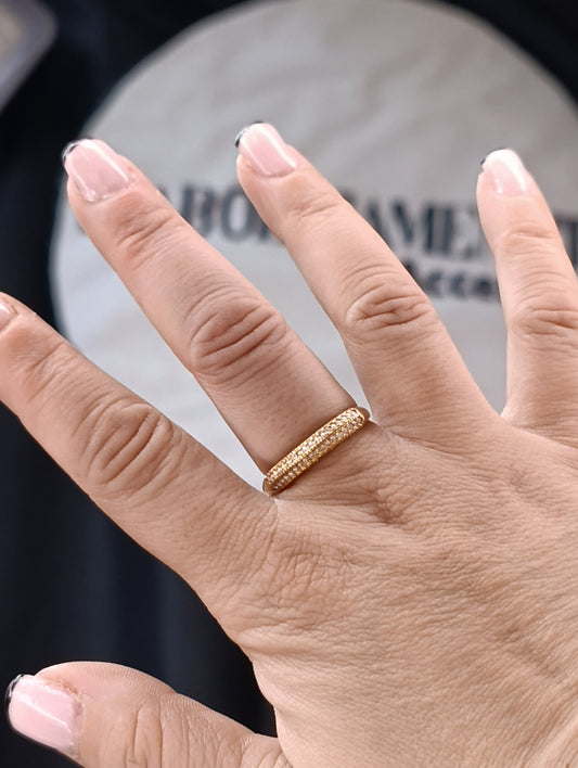 Anello Bon Bon 🖤 Pavé di Cristalli in Acciaio Inossidabile 316L