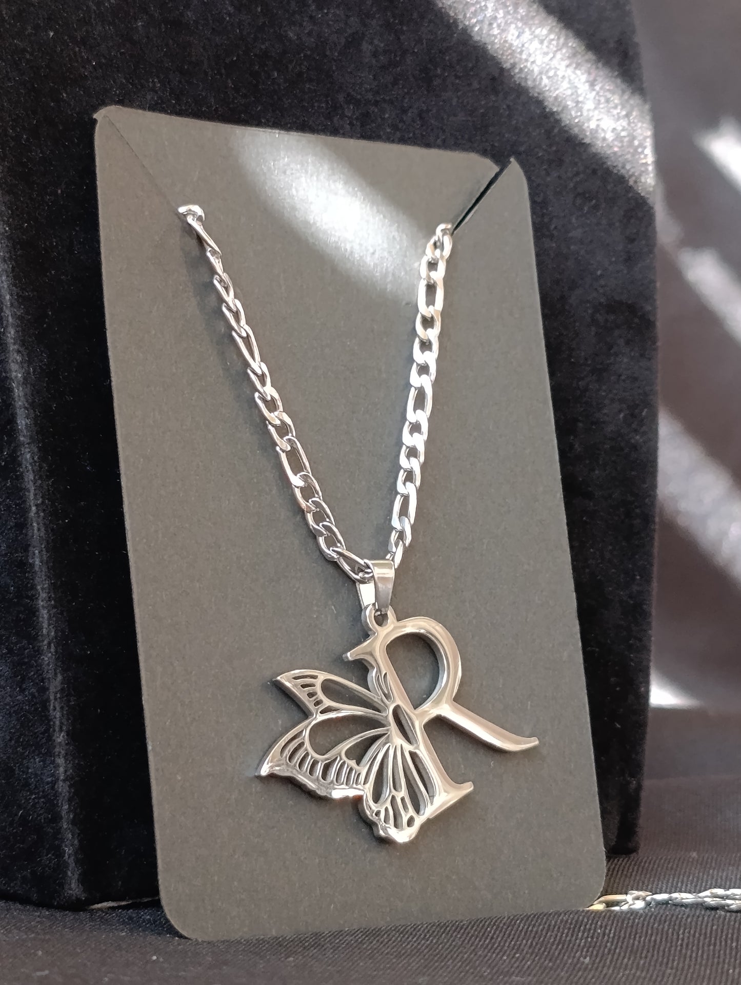 Collana Iniziale Farfalla Acciaio Inossidabile 🖤