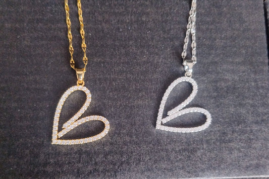 Collana cuori e brillanti