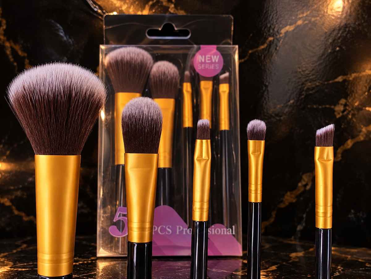 Set 5 Pennelli Make-Up Sweet Beauty per Viso e Occhi