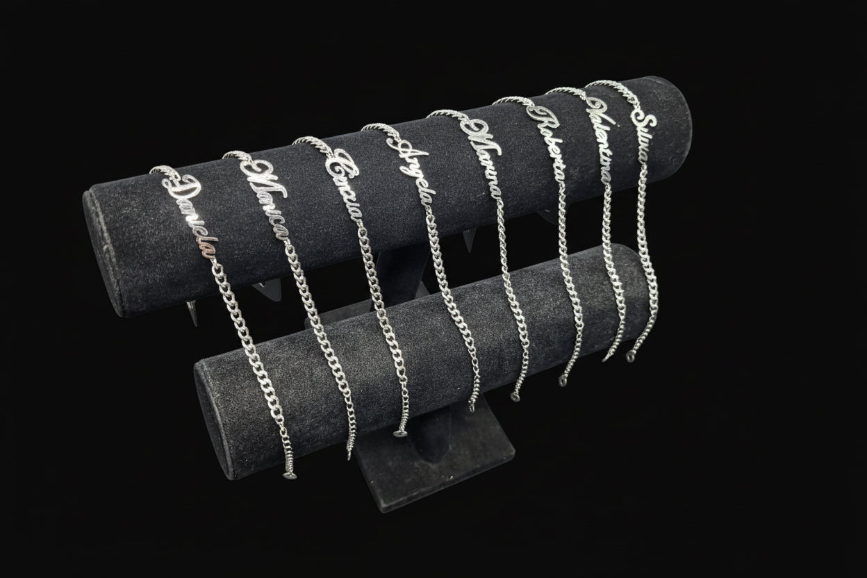 Bracciale in Acciaio con Nome Personalizzato