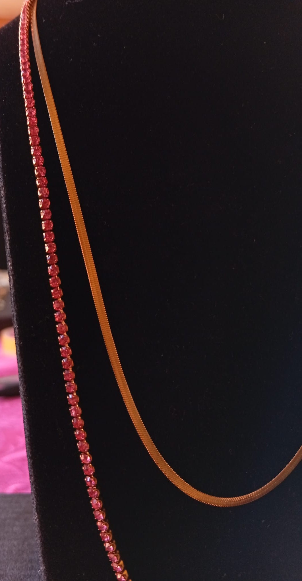 Collana Doppio Filo Tennis Snake 🖤 Acciaio Inossidabile