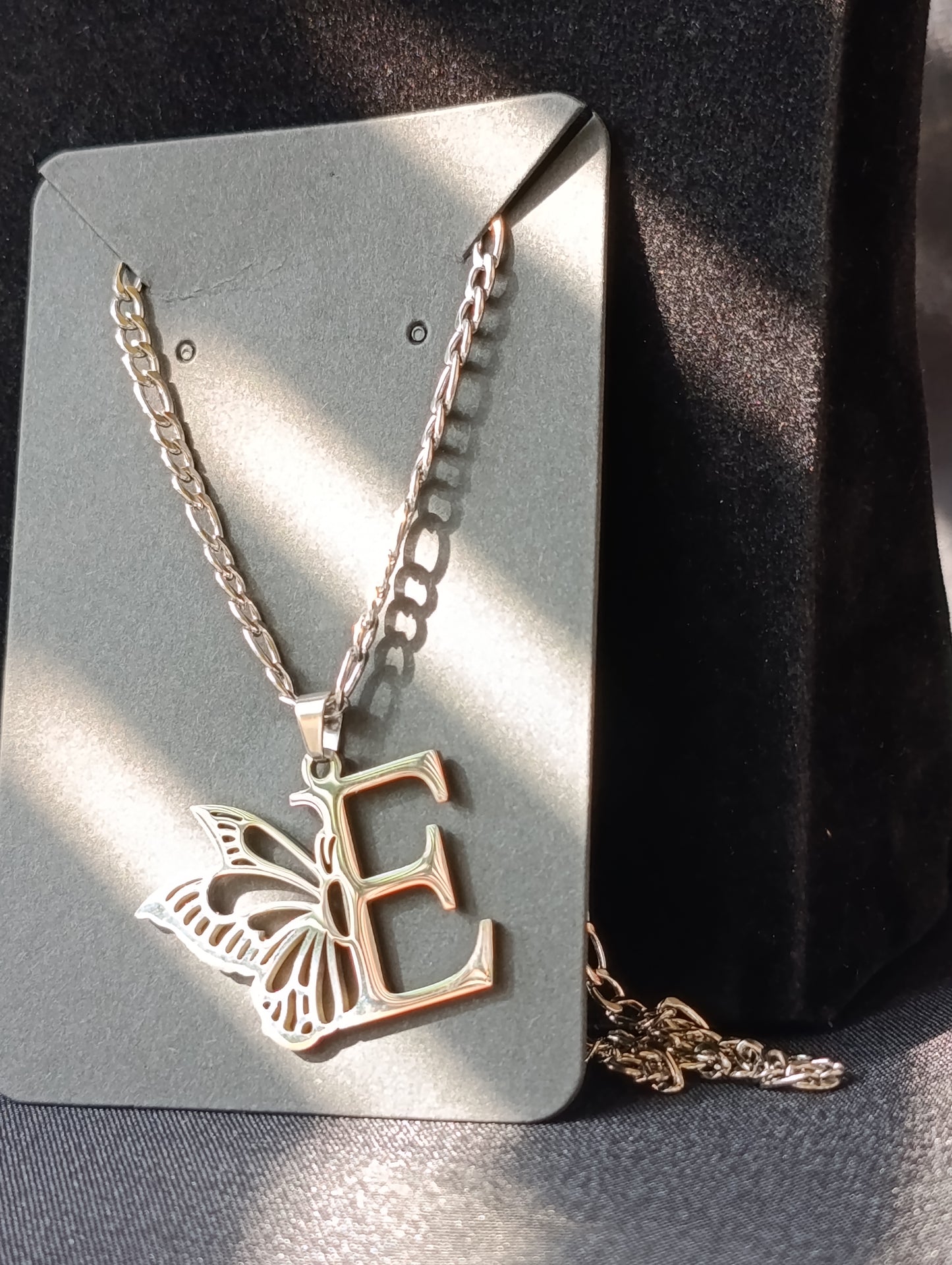 Collana Iniziale Farfalla Acciaio Inossidabile 🖤
