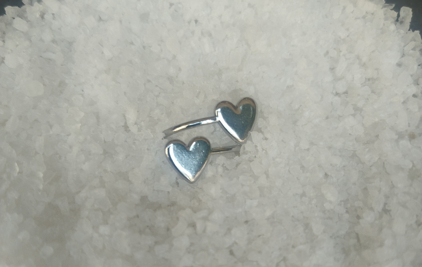Anello cuore pieno silver