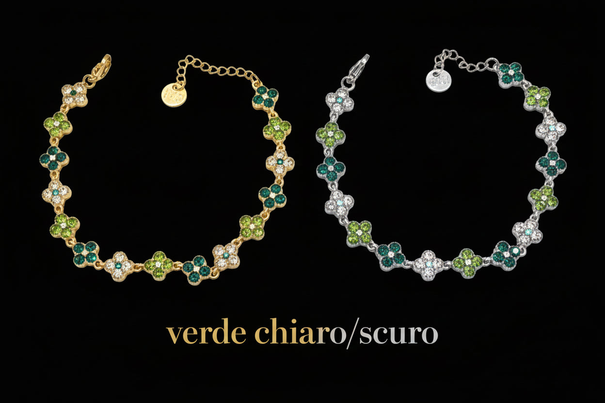 Bracciale Lumos - Acciaio Inossidabile 316L con Cristalli Colorati