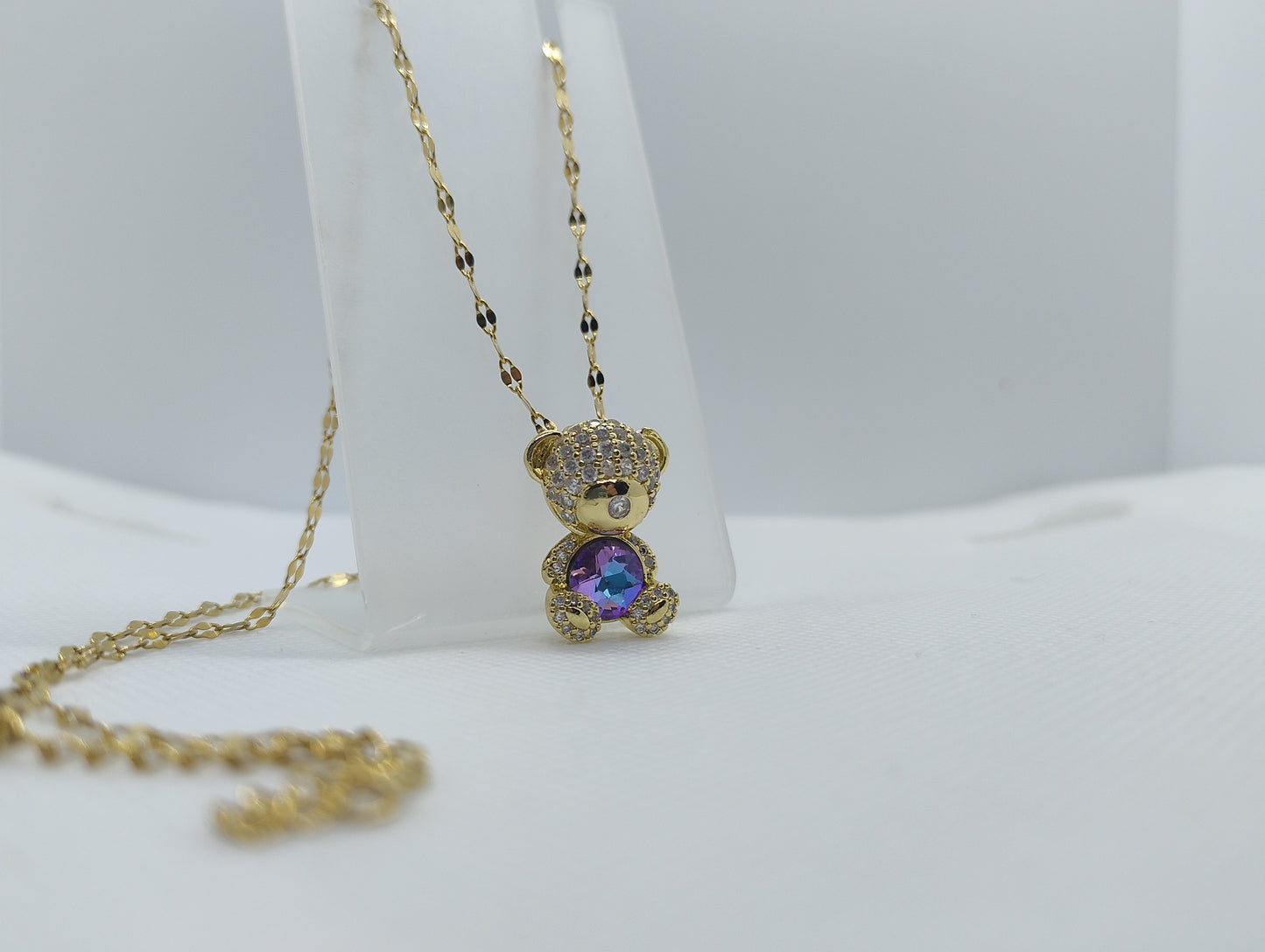 Collana Orsetto con Zirconia Cubica