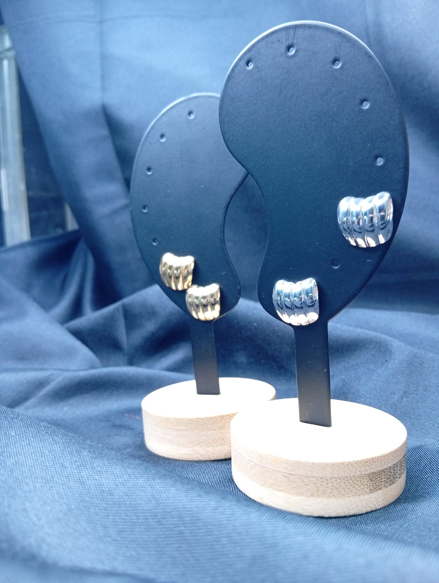 Orecchini Mini Dome Rigati