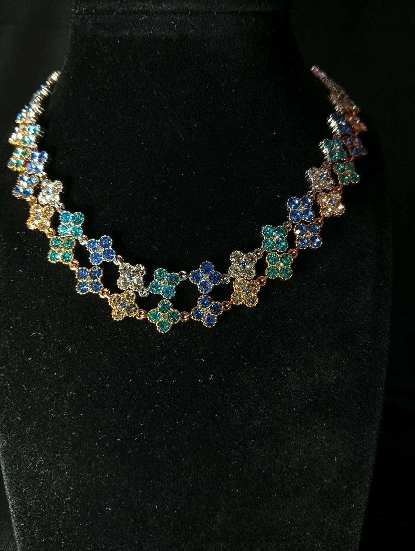 Collana Lumos ♥ Bijoux con Cristalli Multicolor a Quadrifoglio