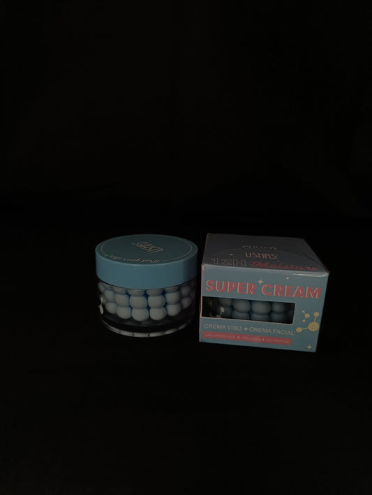 Ushas 12H Super Cream 🖤 Crema Viso Anti-Età in Capsule con Acido Ialuronico e Collagene