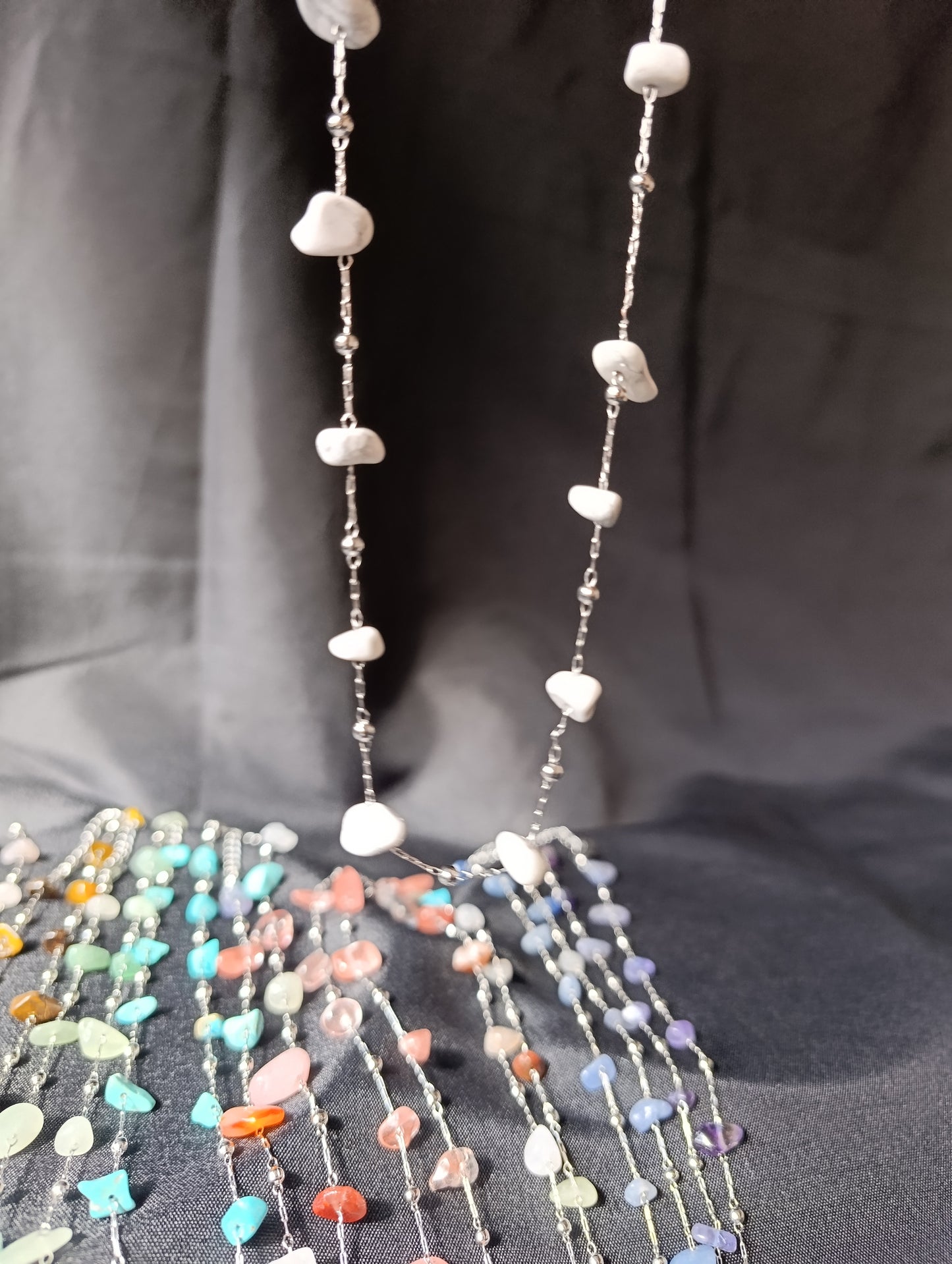 Omaggio 🖤 Collana Arcobaleno Pietre multicolor 40 cm