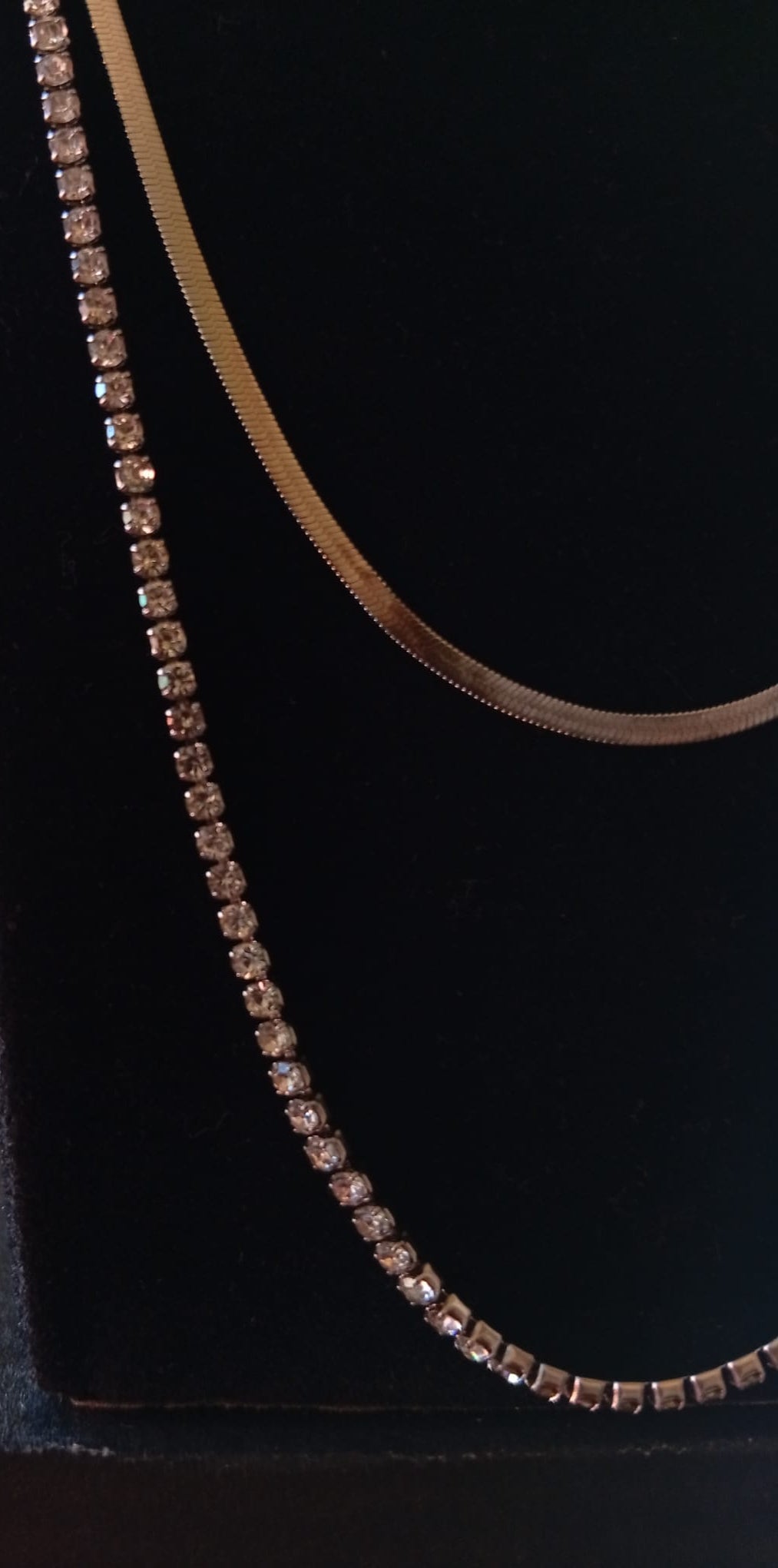 Collana Doppio Filo Tennis Snake 🖤 Acciaio Inossidabile