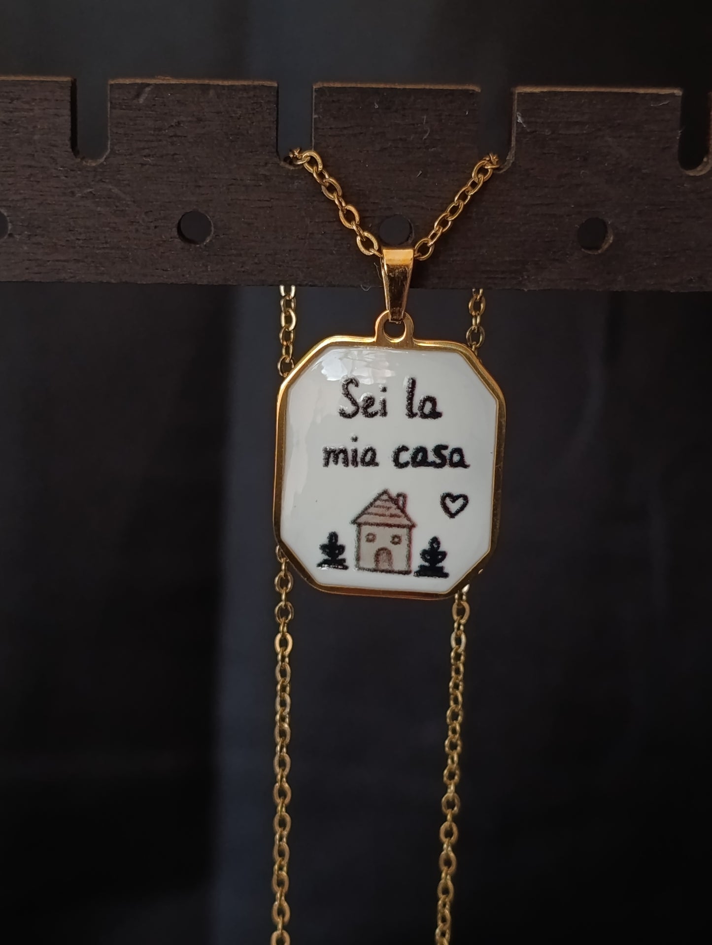 Omaggi 🖤 ciondolo ottagonale con frase