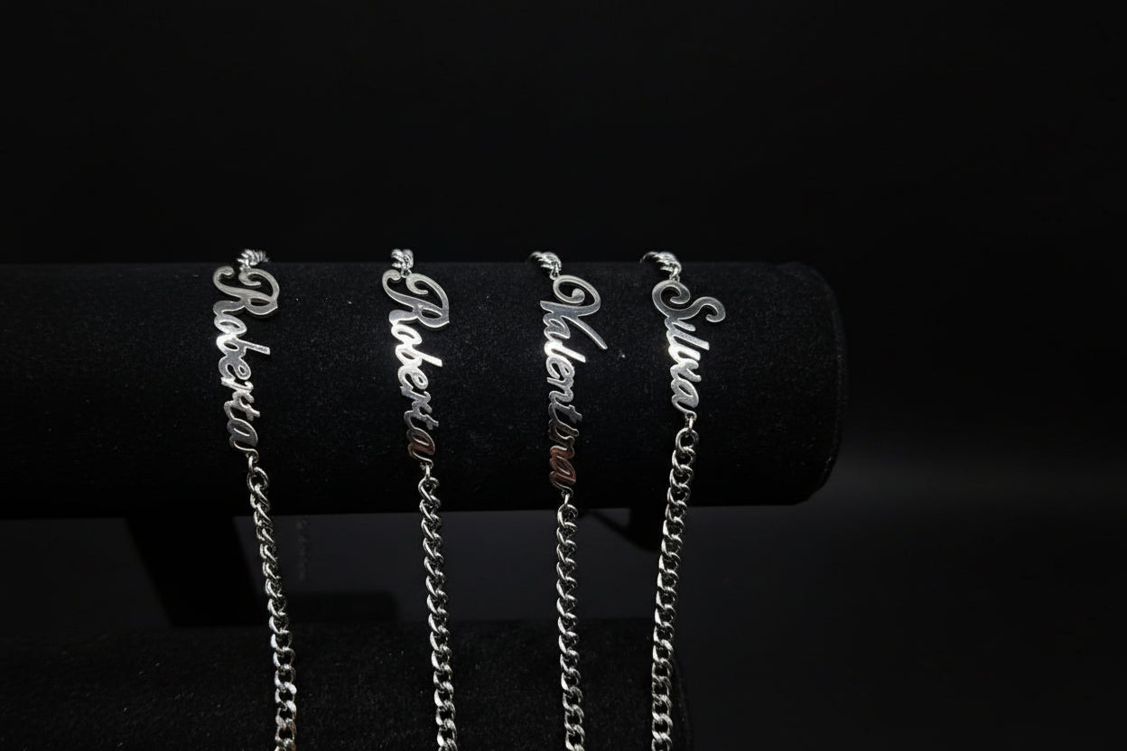 Bracciale in Acciaio con Nome Personalizzato