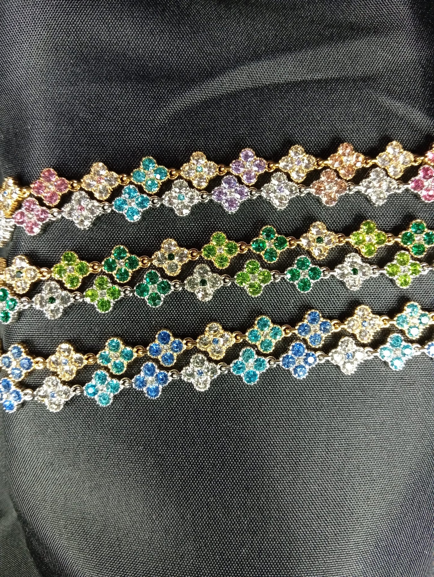 Collana Lumos ♥ Bijoux con Cristalli Multicolor a Quadrifoglio