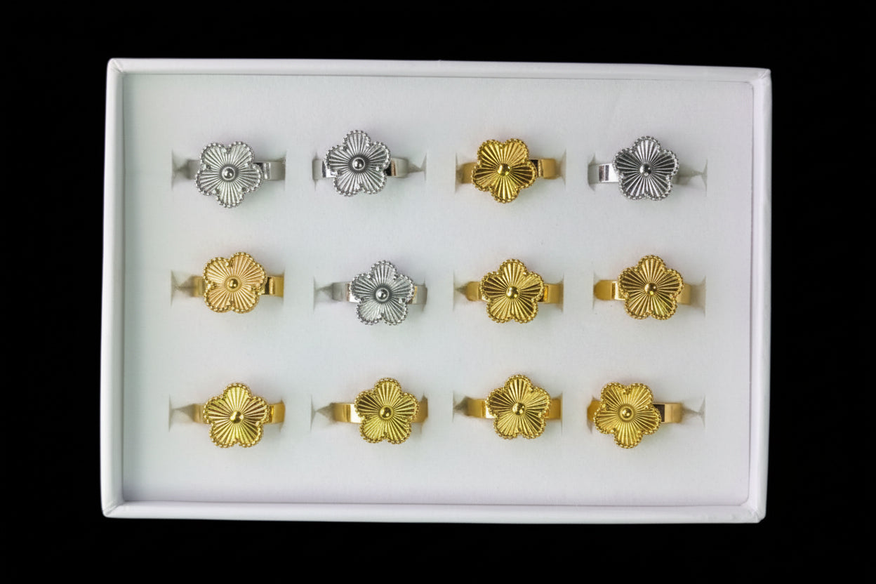 Anello Fiore Vintage - Acciaio 304