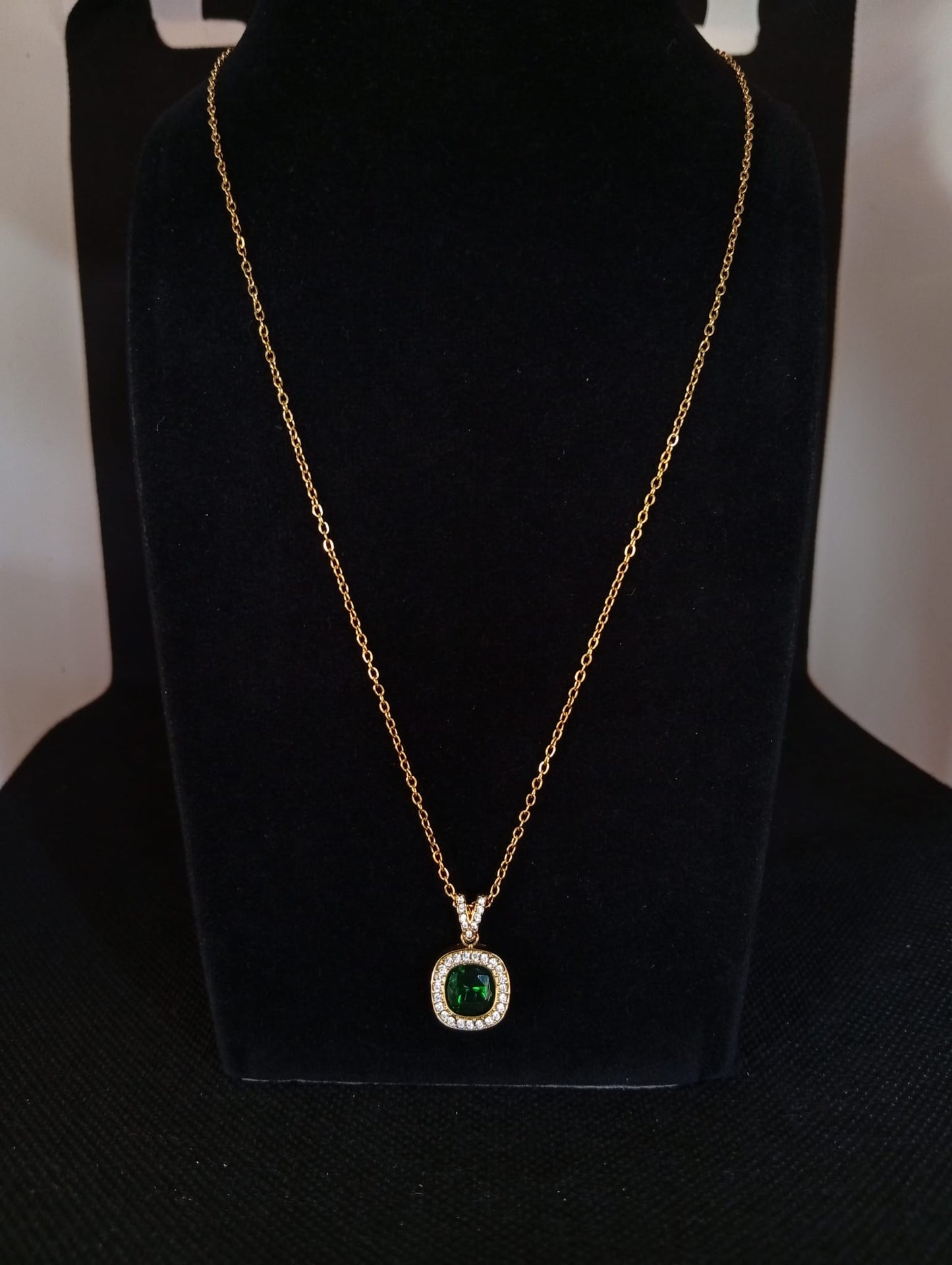 Collana Quadrato Intercambiabile ♥ in Acciaio Inossidabile con 4 Pietre Incluse  Bijoux Personalizzabile Oro e Argento 🖤