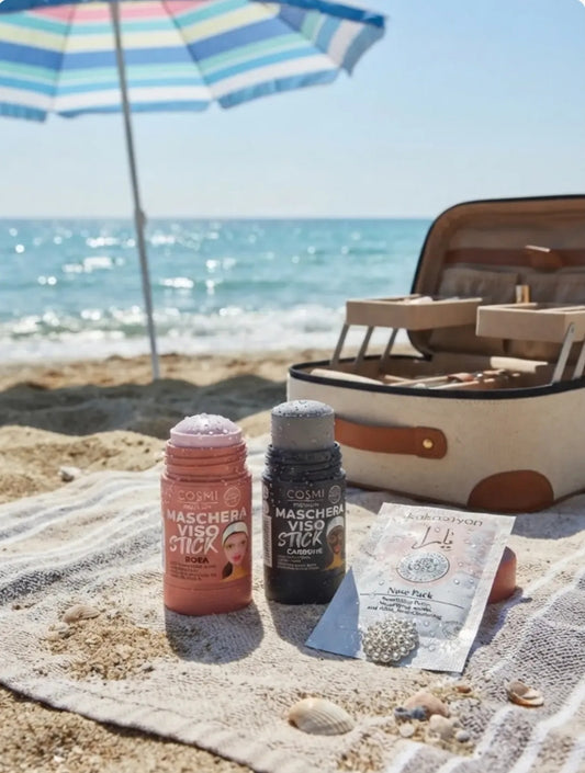 Kit Vacanze 🖤 La tua routine viso sotto l'ombrellone