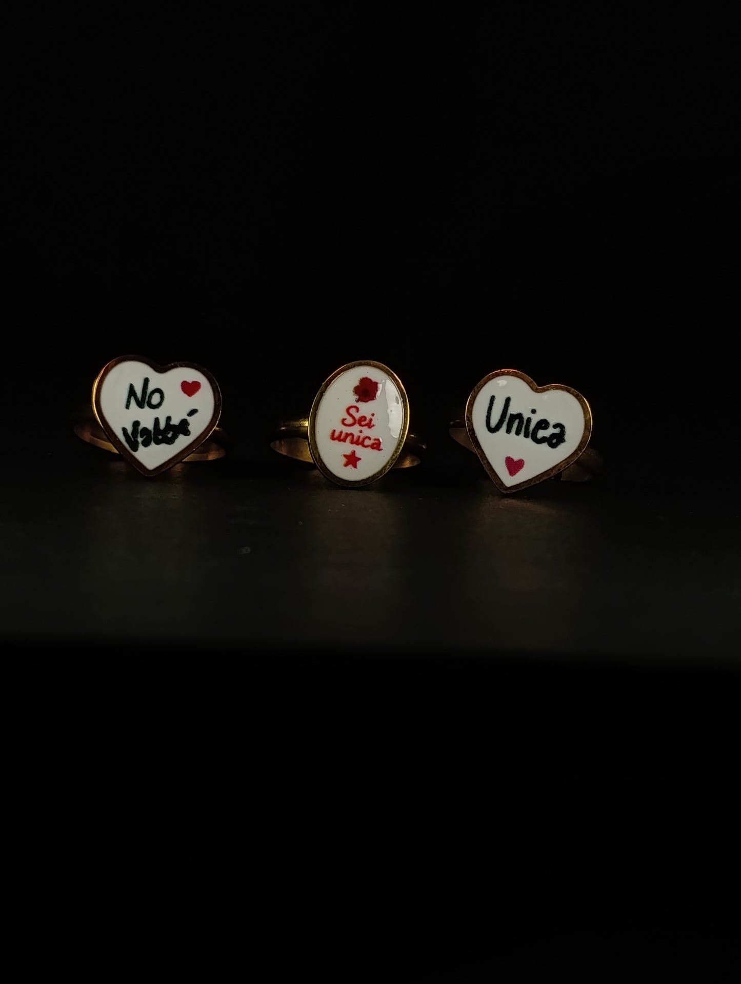 Omaggio 🖤 anello con frase