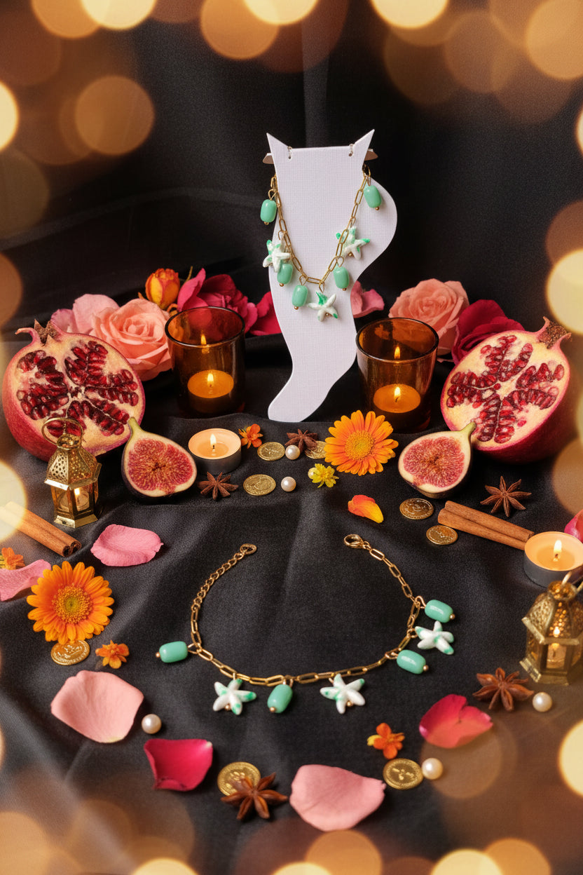 Stelle marine 🖤 Set Cavigliera e Bracciale in Acciaio Inossidabile