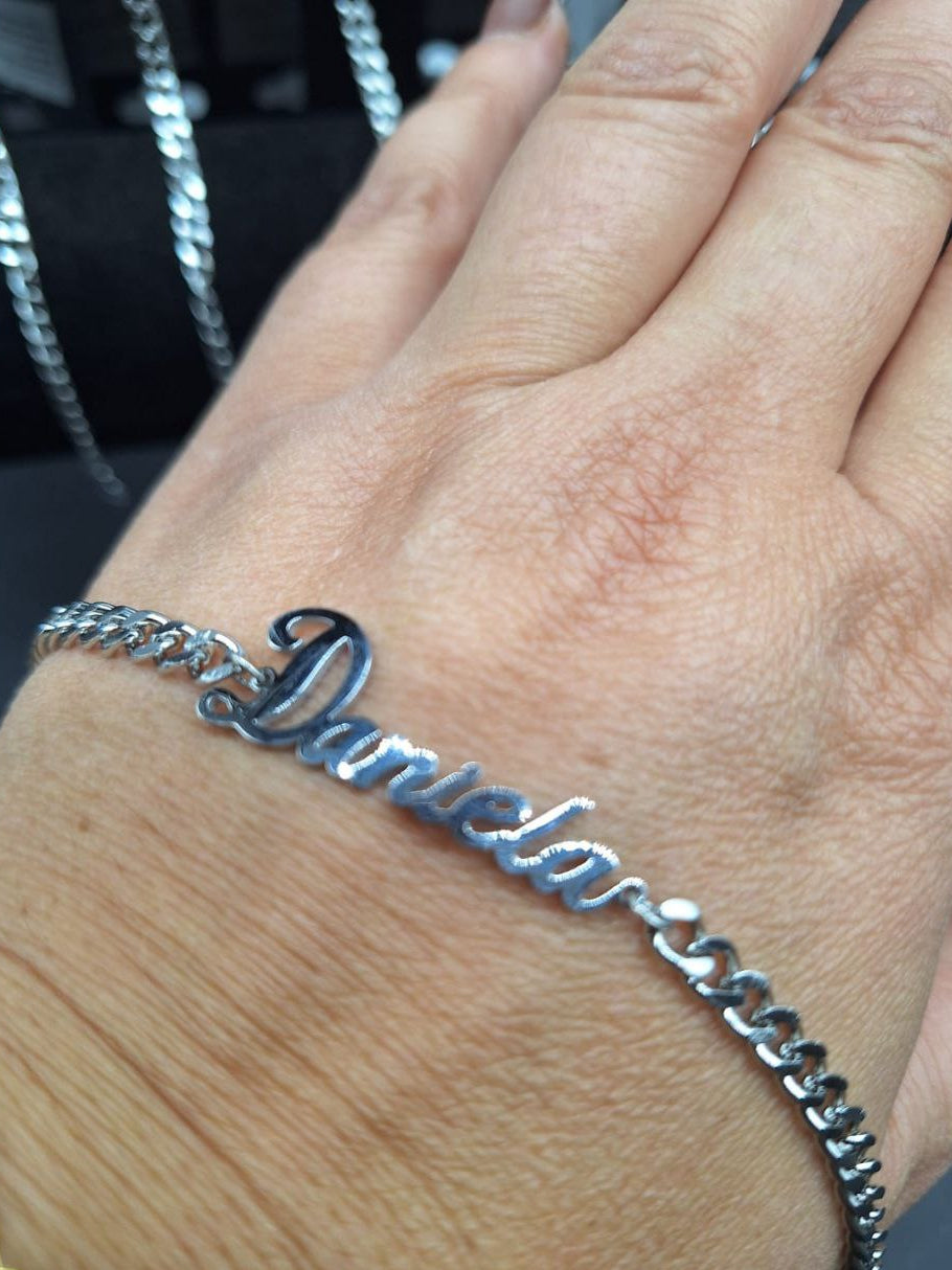 Bracciale in Acciaio con Nome Personalizzato