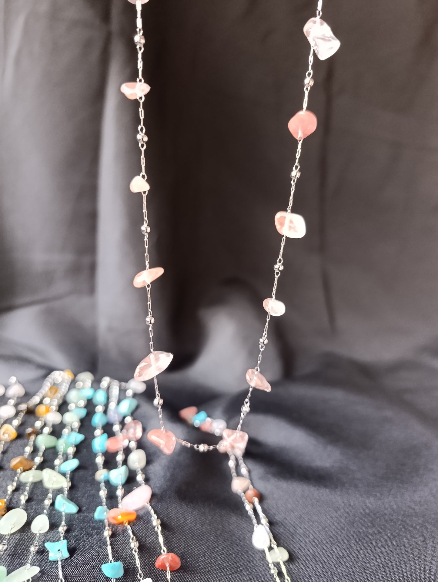 Omaggio 🖤 Collana Arcobaleno Pietre multicolor 40 cm
