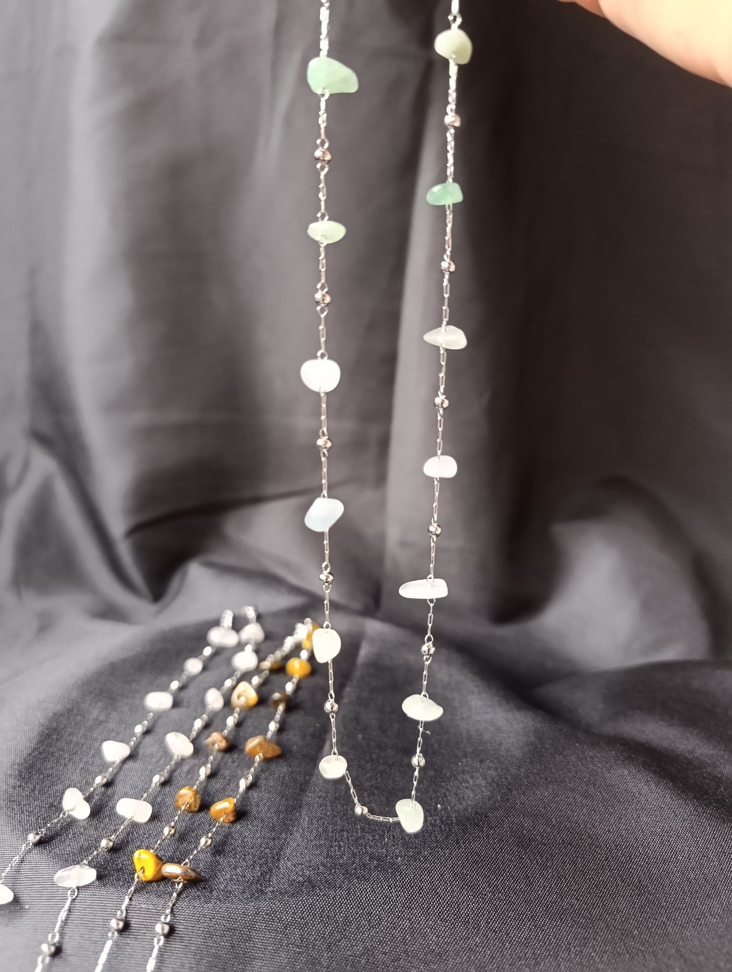 Omaggio 🖤 Collana Arcobaleno Pietre multicolor 40 cm