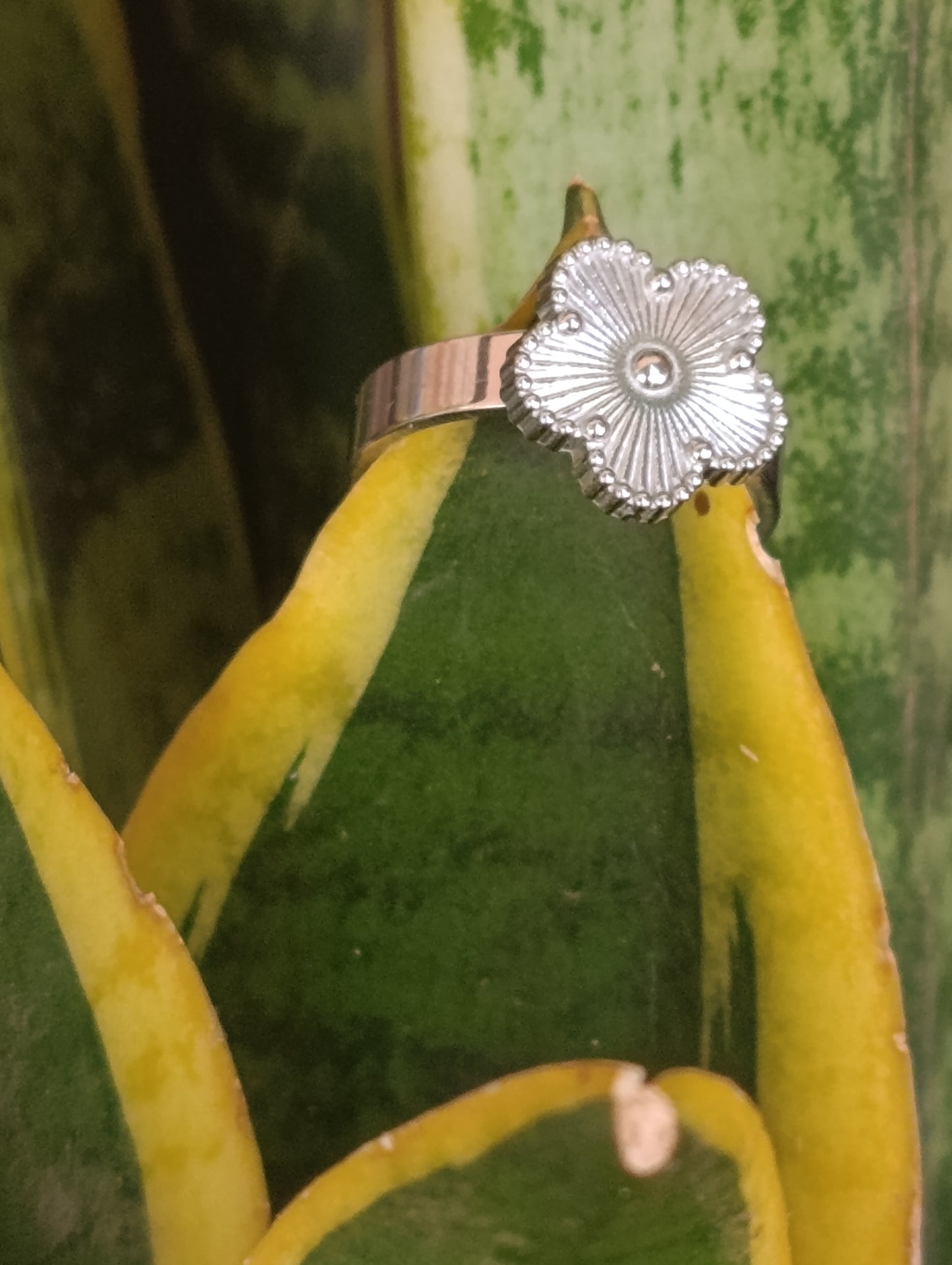 Anello Fiore Vintage - Acciaio 304