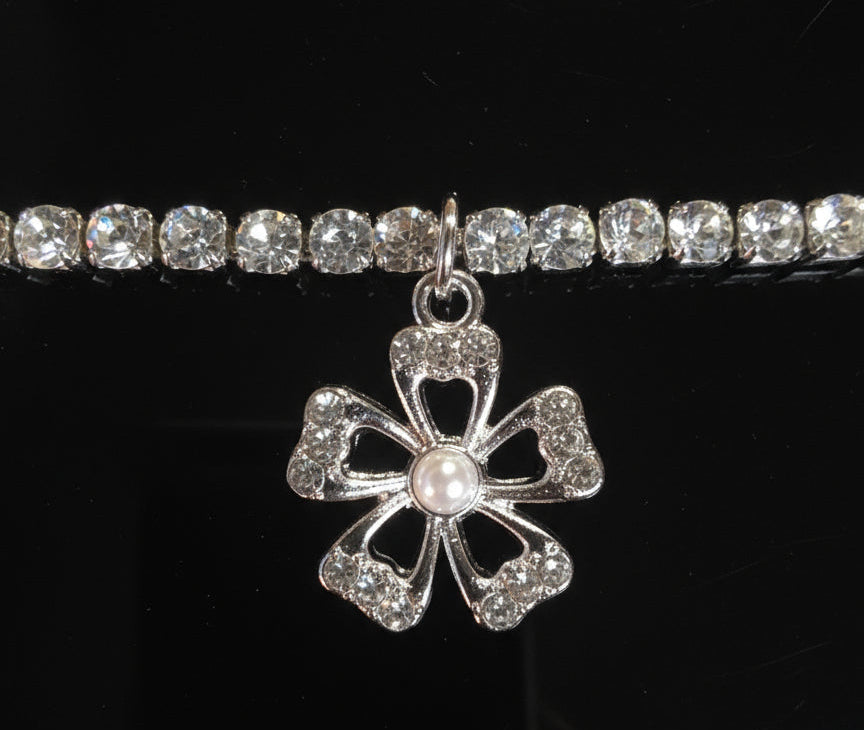 Bracciale Tennis ciondolo fiore