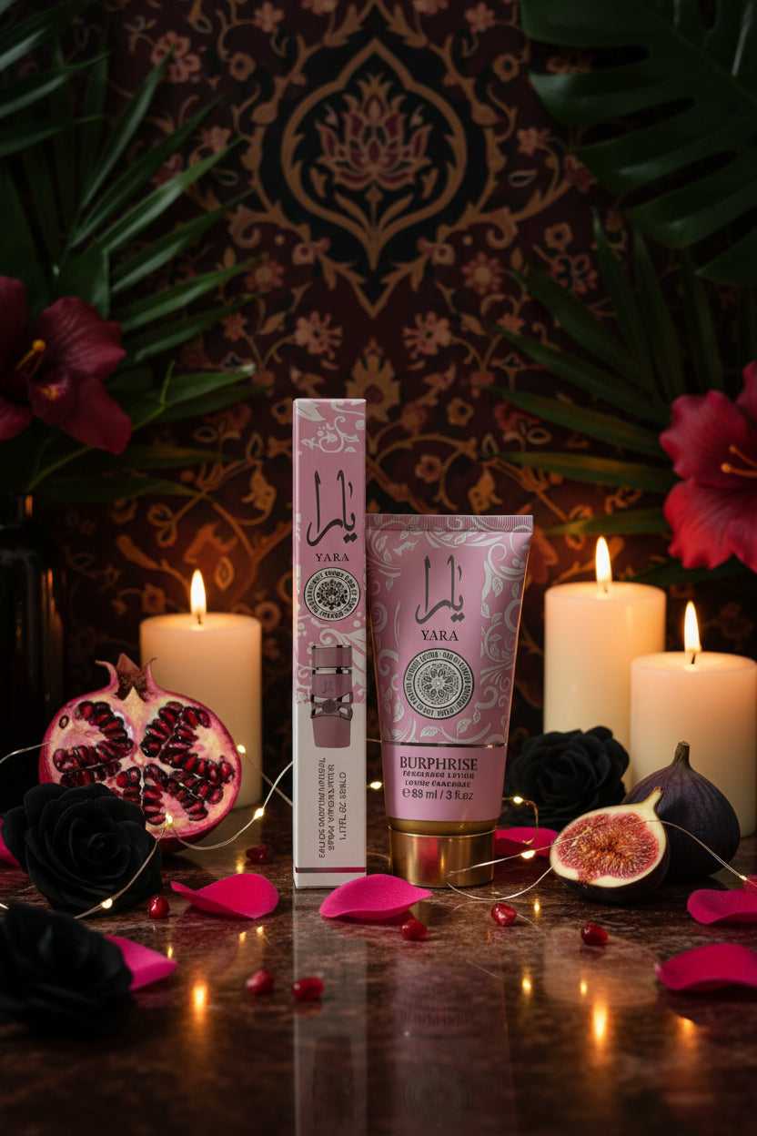 Mini Kit Fiori, Frutti e Magia Araba 🖤 Crema Mani & Profumo