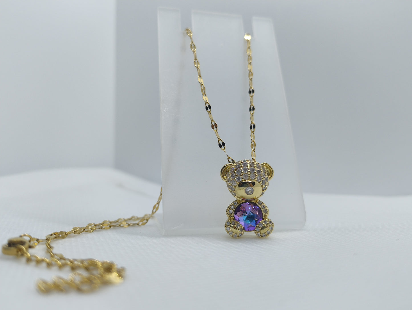 Collana Orsetto con Zirconia Cubica