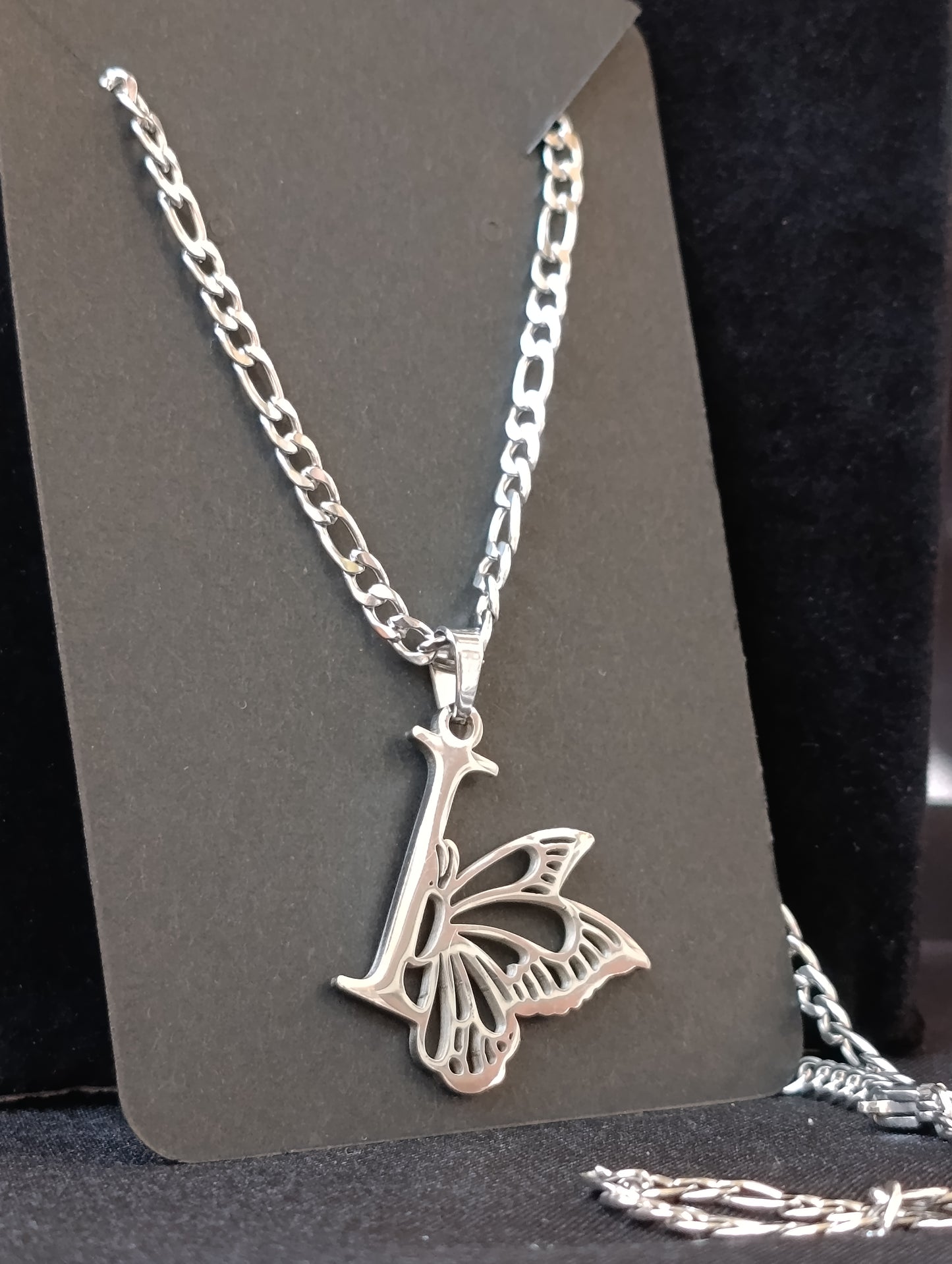 Collana Iniziale Farfalla Acciaio Inossidabile 🖤