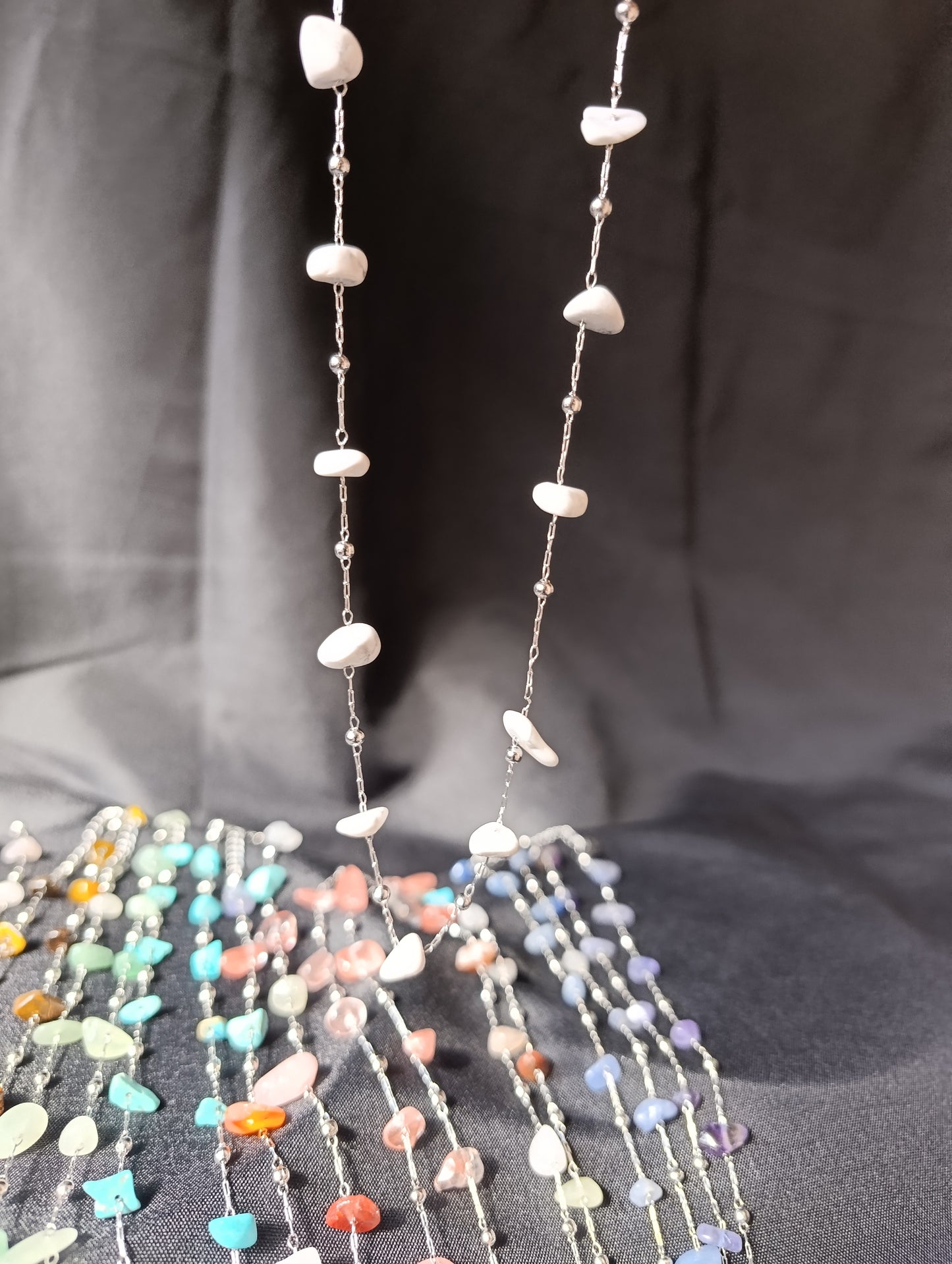 Omaggio 🖤 Collana Arcobaleno Pietre multicolor 40 cm